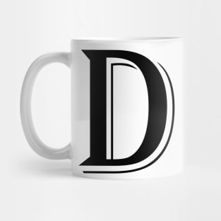 Black Letter D in vintage style Mug